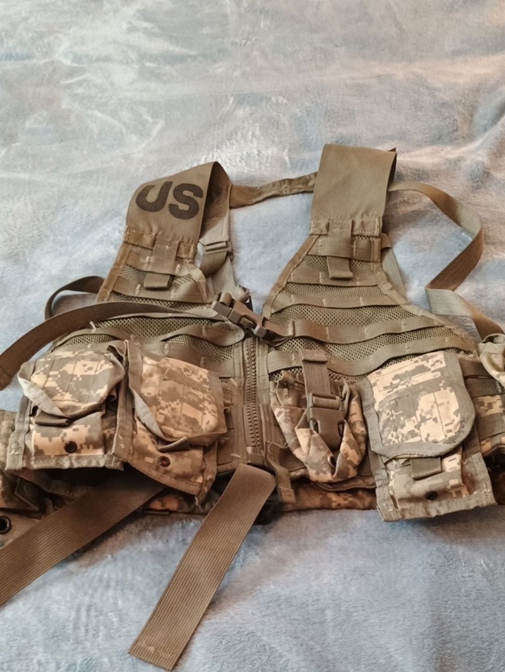 U.S. Army Tactical MOLLE Chest Rig in Olive Drab and ACU Camo
